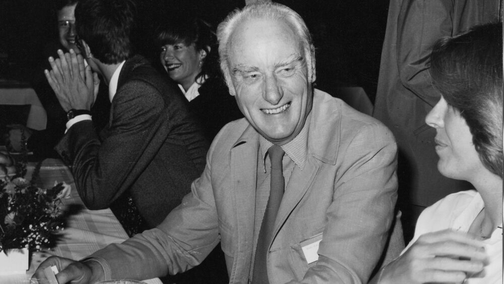 Francis Crick being celebrated at an event