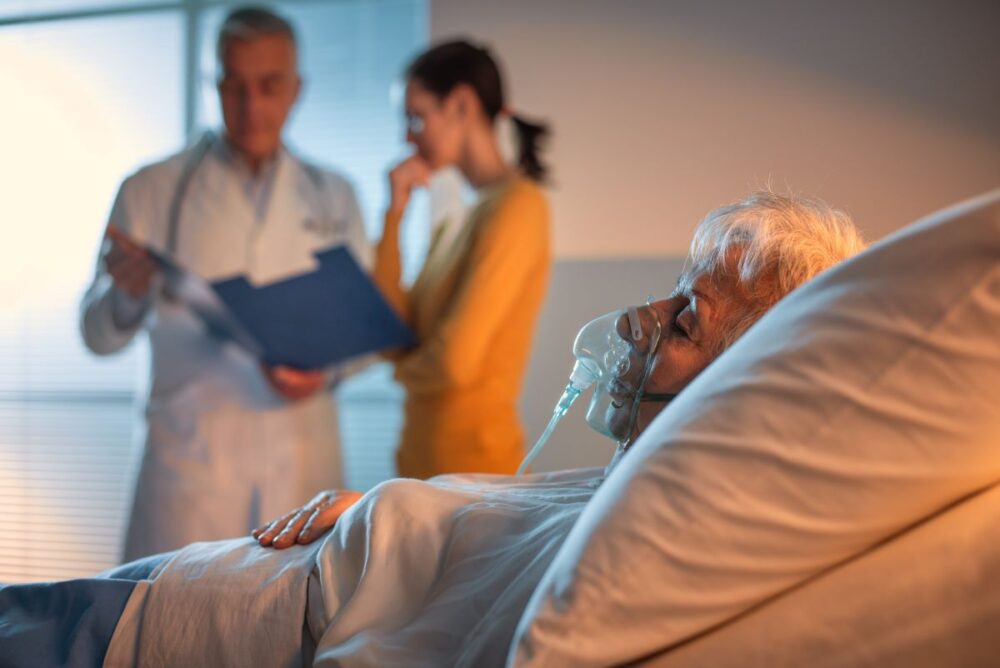 Senior patient consulting with a doctor about RSV care